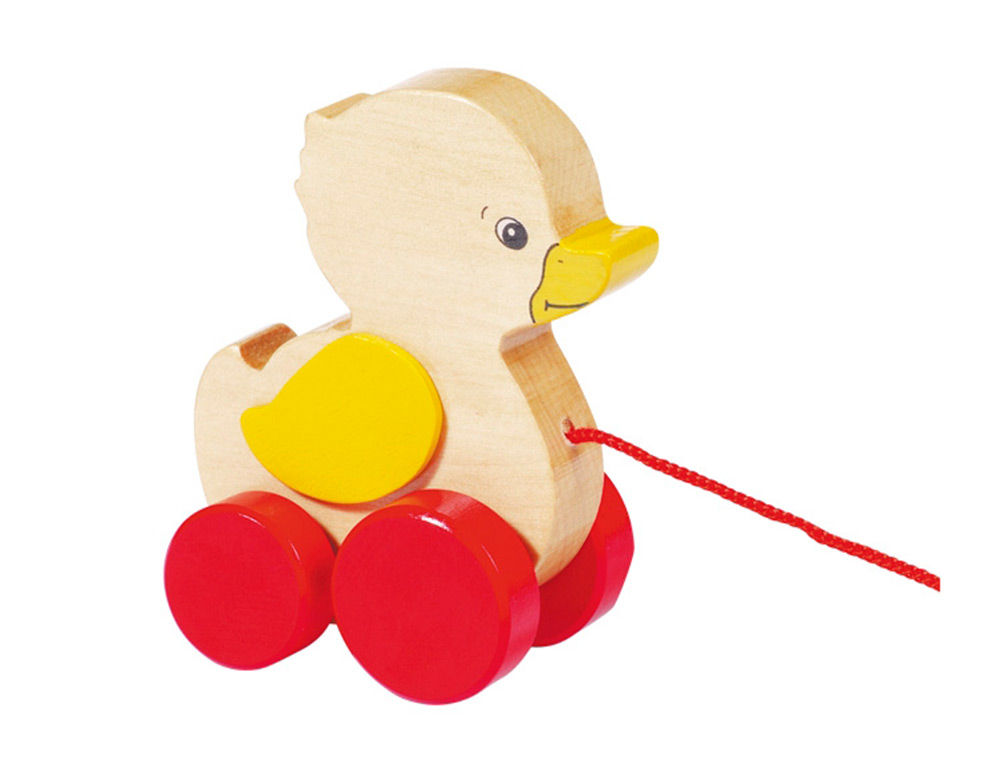 Canard en bois à tirer