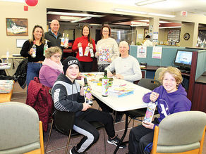 Members of the community pitch-in their creativity to make Valentine’s Day gifts