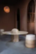 An incredible table and stool from Egyptian-Lebanase designer Omar Chakil