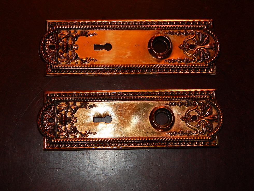 Thumbnail: Early 1900's Victorian Door Plates and Knobs