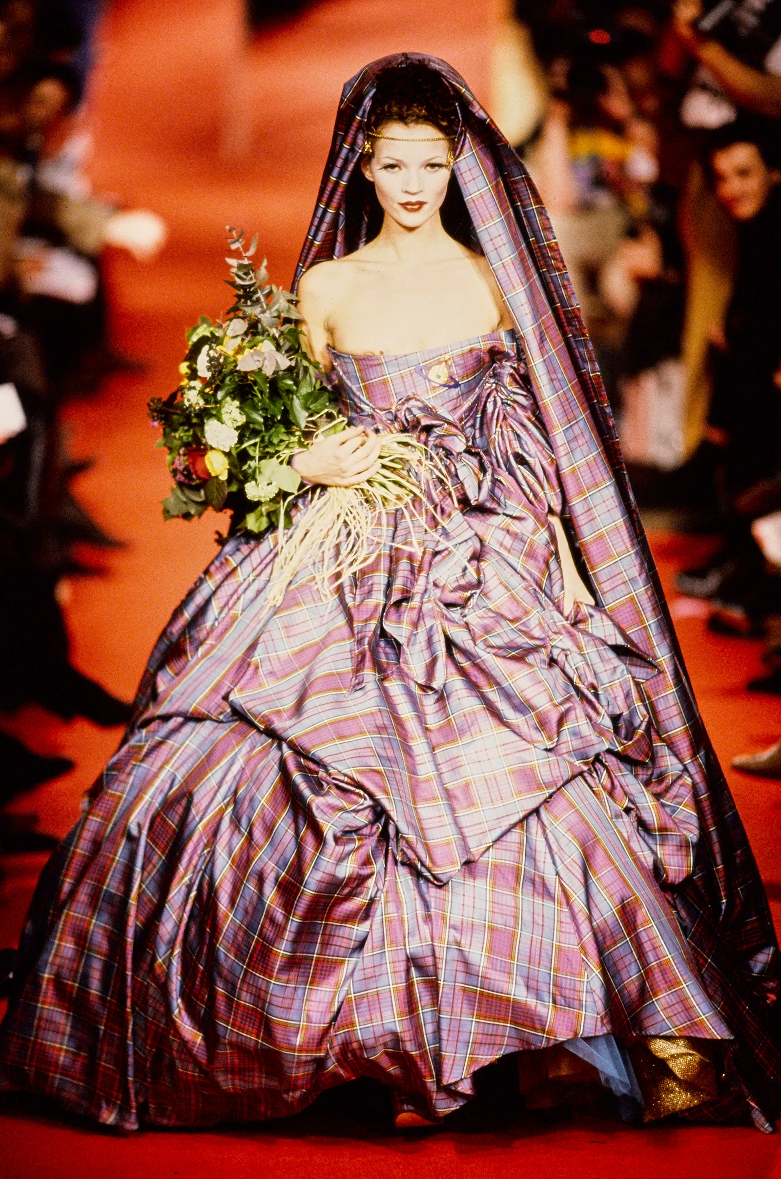 Kate Moss for Vivienne Westwood's Fall 1993 Ready-to-Wear runway show