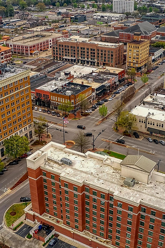 Sky view of the city of Tuscaloosa