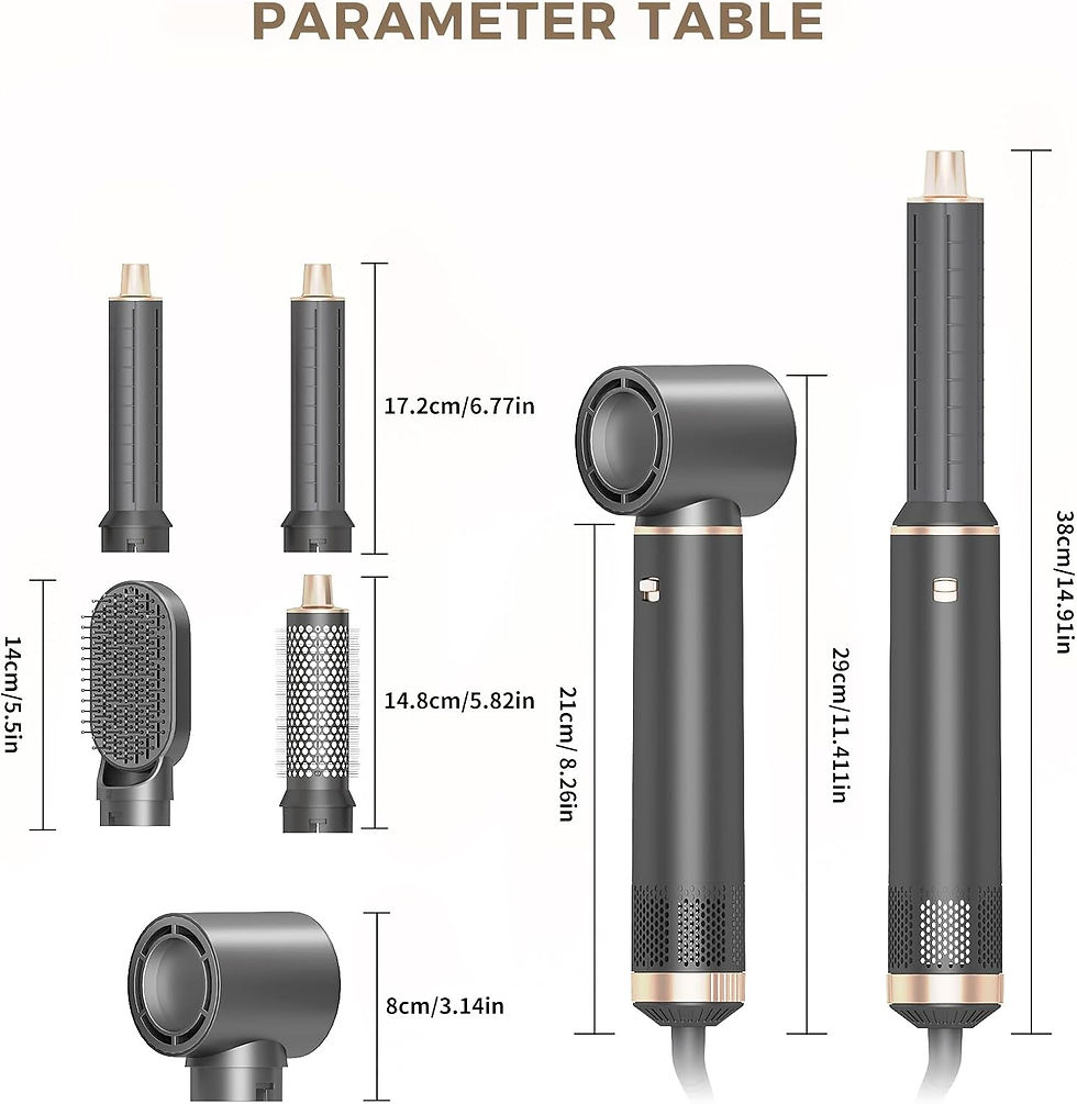 Thumbnail: 5 in 1 Handle Foldable Hair Dryer Portable 