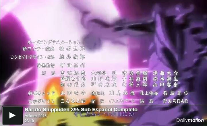 Naruto Shippuden 395 Sub Español
