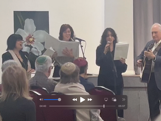 Sharing our voices in this all pro quartet for a beautiful Bat Mitzvah....