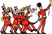 Marching Band on the Set!