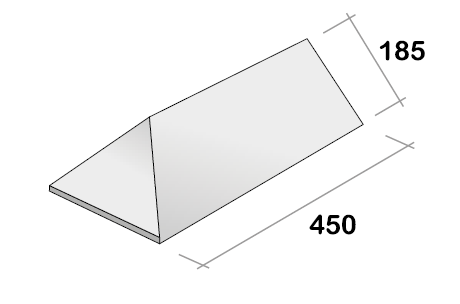 450mm angular ridge hip end | Roofing Yard Ltd