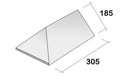 305mm angular ridge hip end | Roofing Yard Ltd