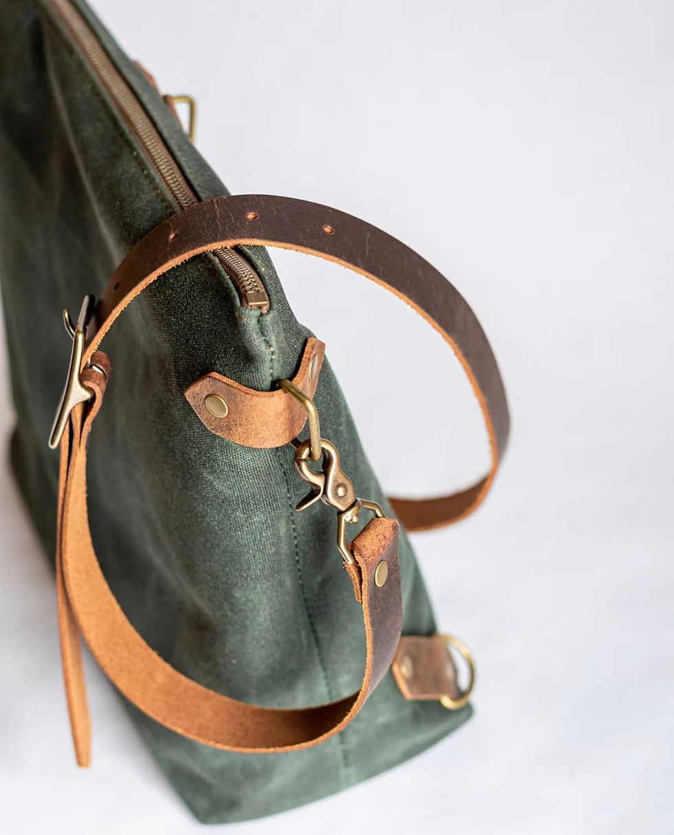 Thumbnail:  Vintage Berry Waxed Bag, Canvas Bag, Shoulder Bag, Shopper, Handbag, Busi