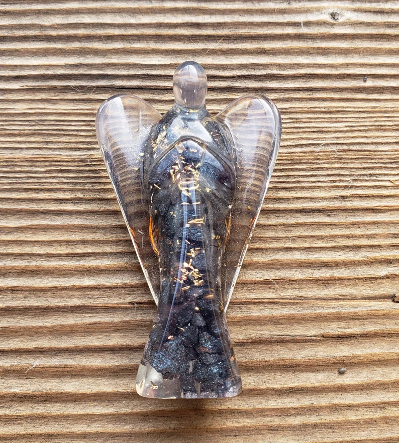 Thumbnail: 2 Inch Hematite Orgone Gemstone Angel