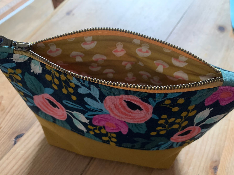 Thumbnail: Black and mustard floral bag