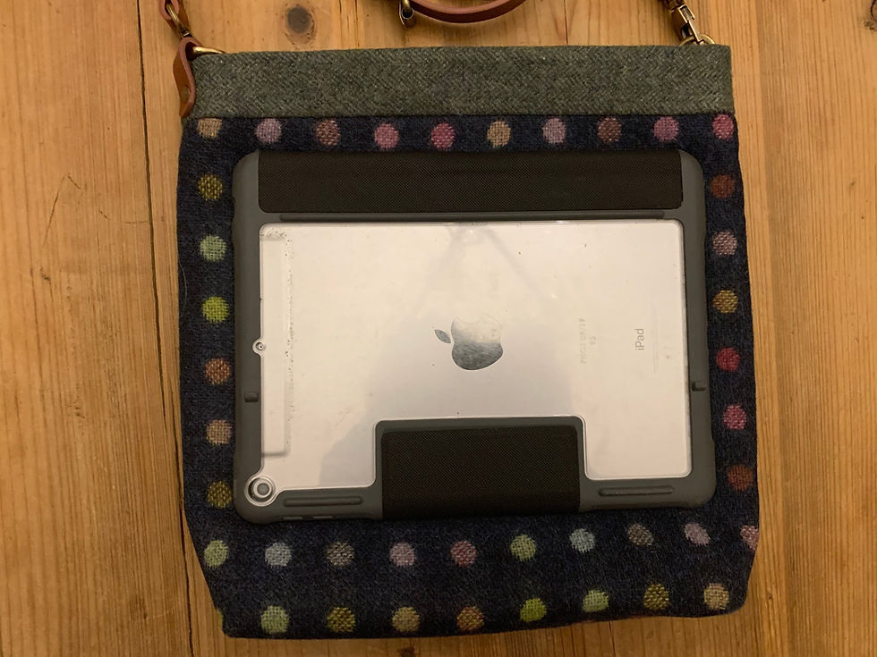 Thumbnail: Tweed Crossbody bag, polka dots handbags