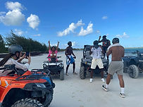 Tourists having fun