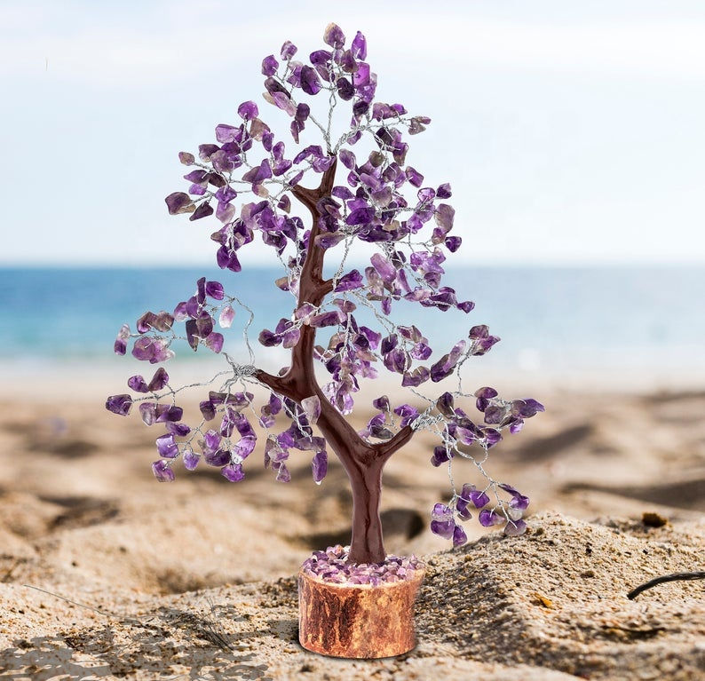 Thumbnail: Amethyst Healing Crystal Bonsai Money Tree
