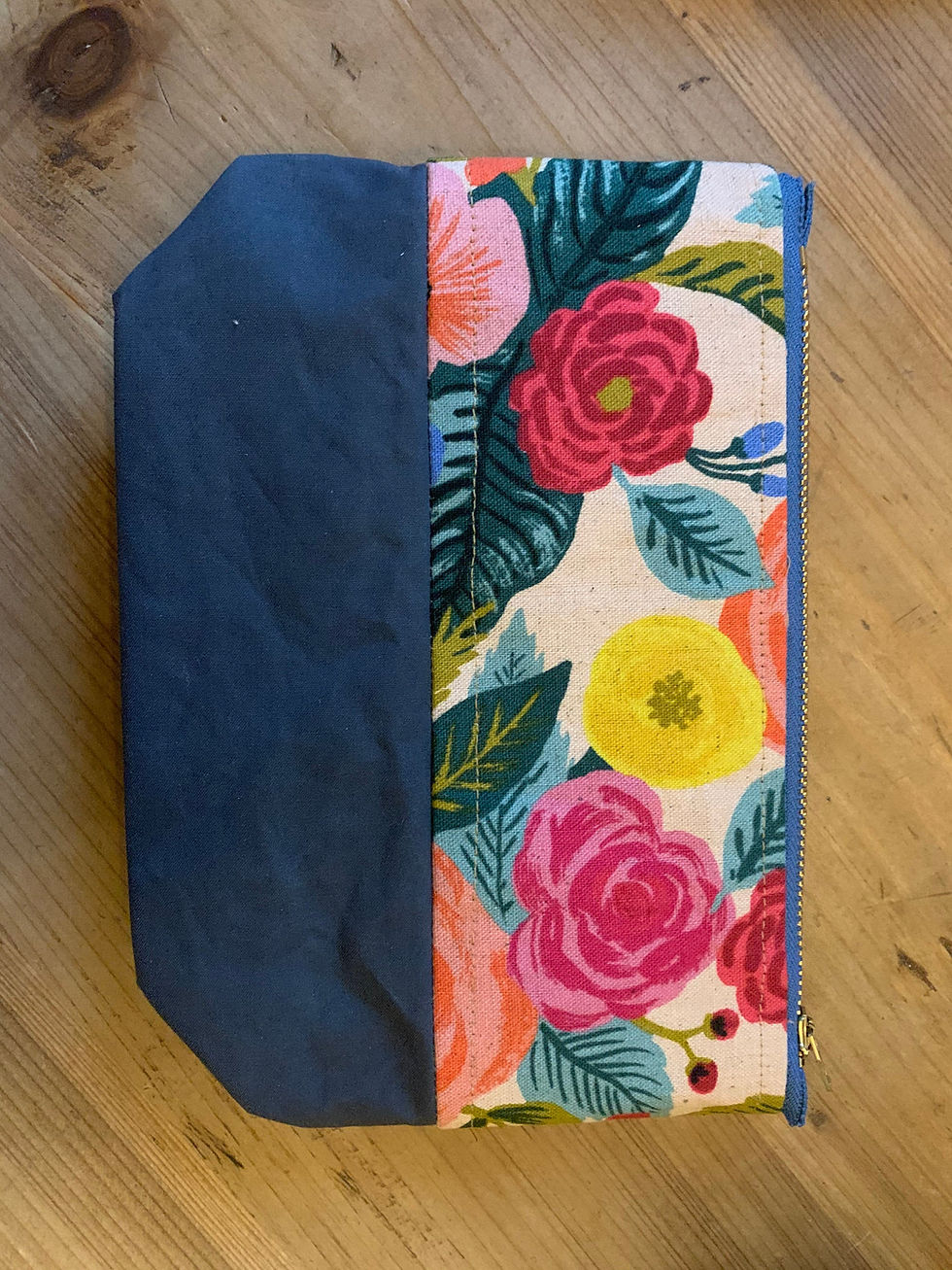Thumbnail: Flower Makeup Bags/ Craft Bag/ Small Clutch Bag/ Knitting Bag/ Purse / Flower Pu