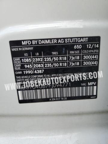 Thumbnail: 2015 MERCEDES-BENZ GLA 250 4M 2.0L