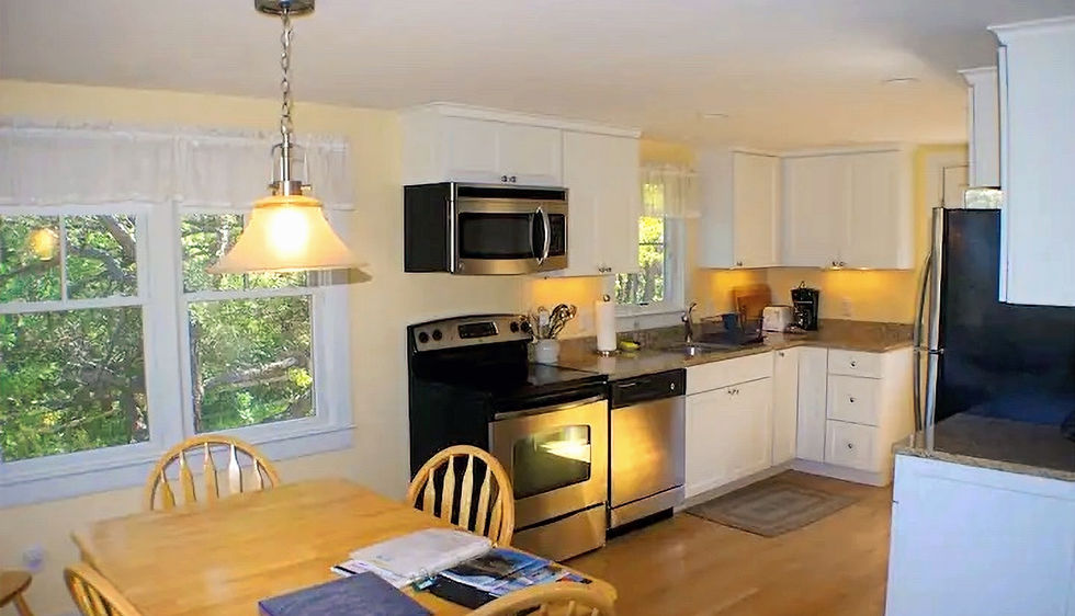 fully equipped kitchen with dining table
