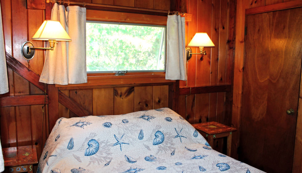 two person bedroom with queen bed