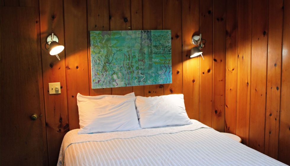 two person bedroom with queen bed