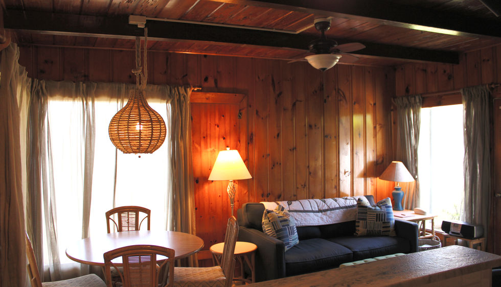 open floor plan living room and kitchen with dining area