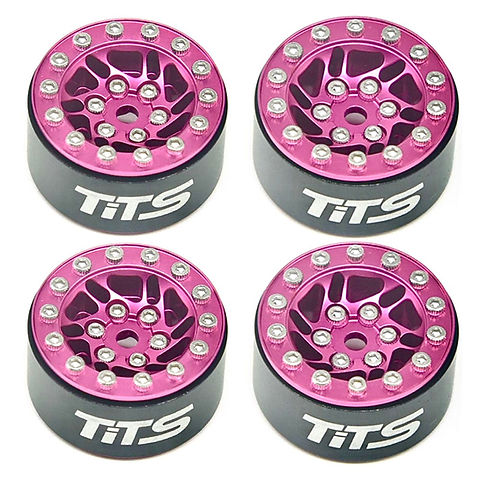 SCX24 1.0 Aluminum Beadlock Wheels | TiTS Ridge Runner | Tiny