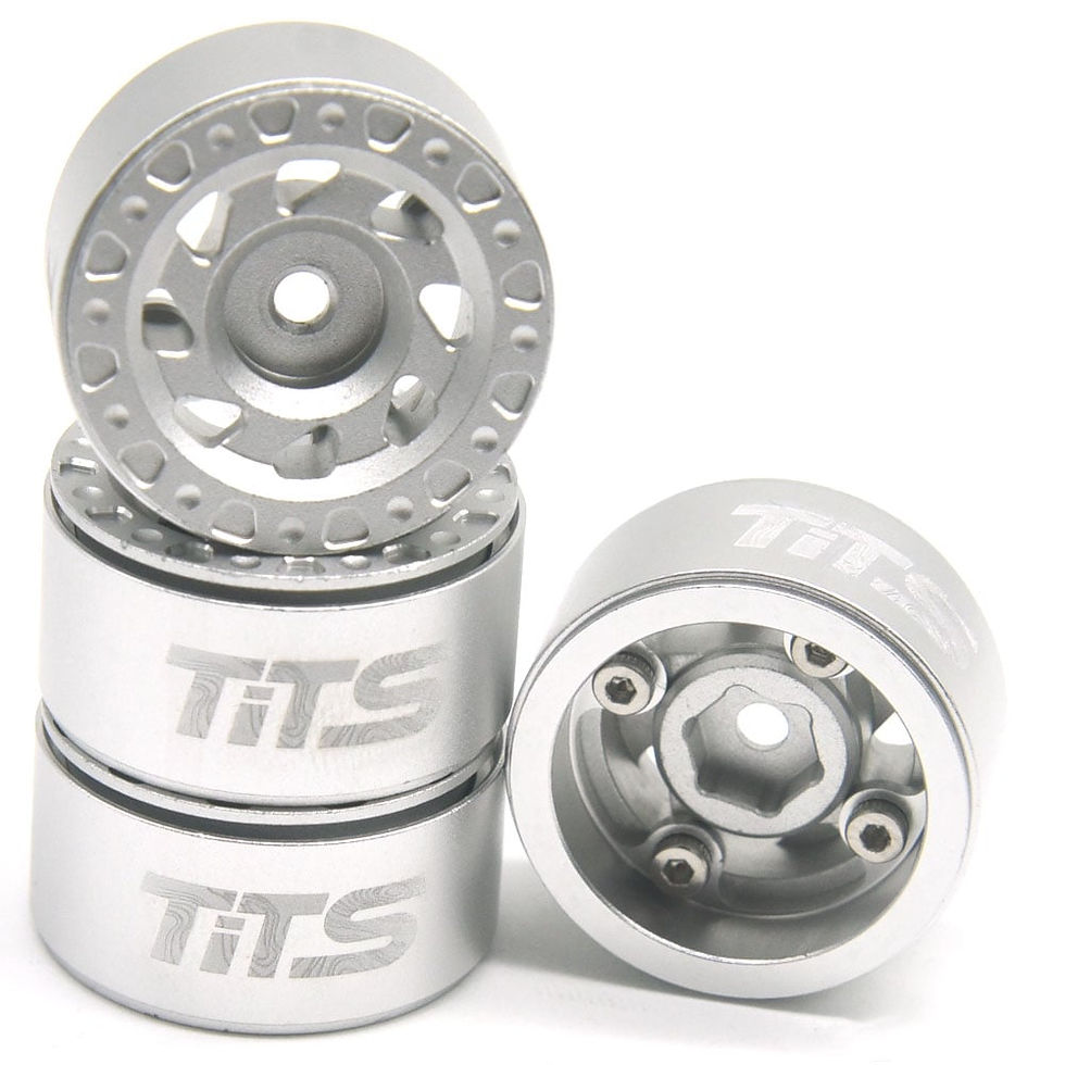 Thumbnail: SCX24 Terrain Twister 1.0 aluminum wheels close up detail