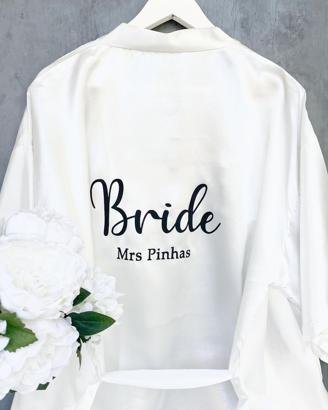 Bridal Satin Silk Robe