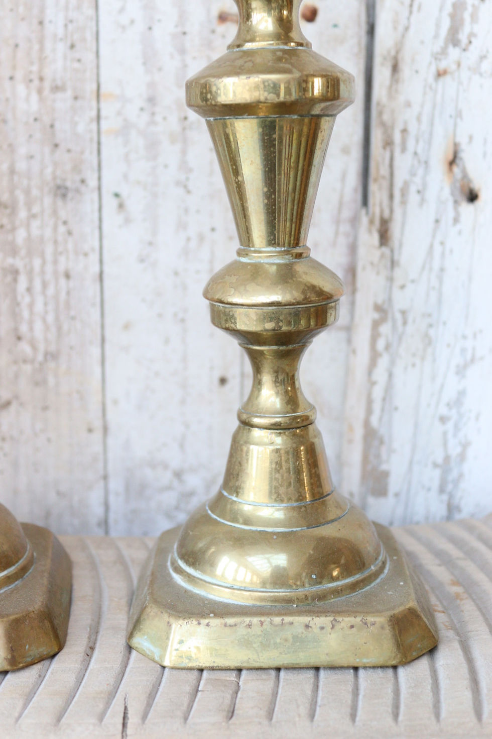 Thumbnail: Beautiful Pair of Brass Candlesticks