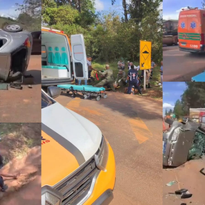 Colisão entre três carros na BR-356, em Ouro Preto, resulta em dois feridos