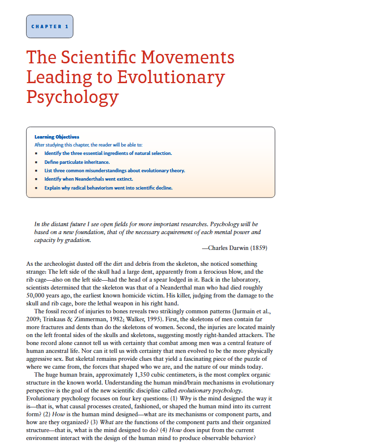 Thumbnail: Evolutionary psychology : the new science of the mind 6th edition