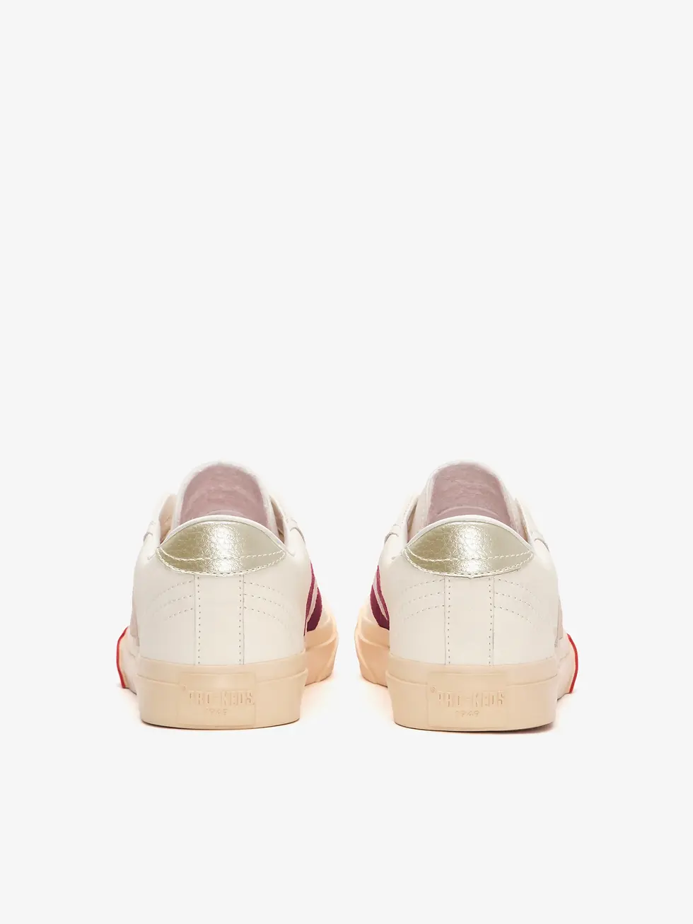 Miniatura: PRO-KEDS 1949 RC226SLW LS WH00010 Royal Classic in Pelle Crema e Rosso platino
