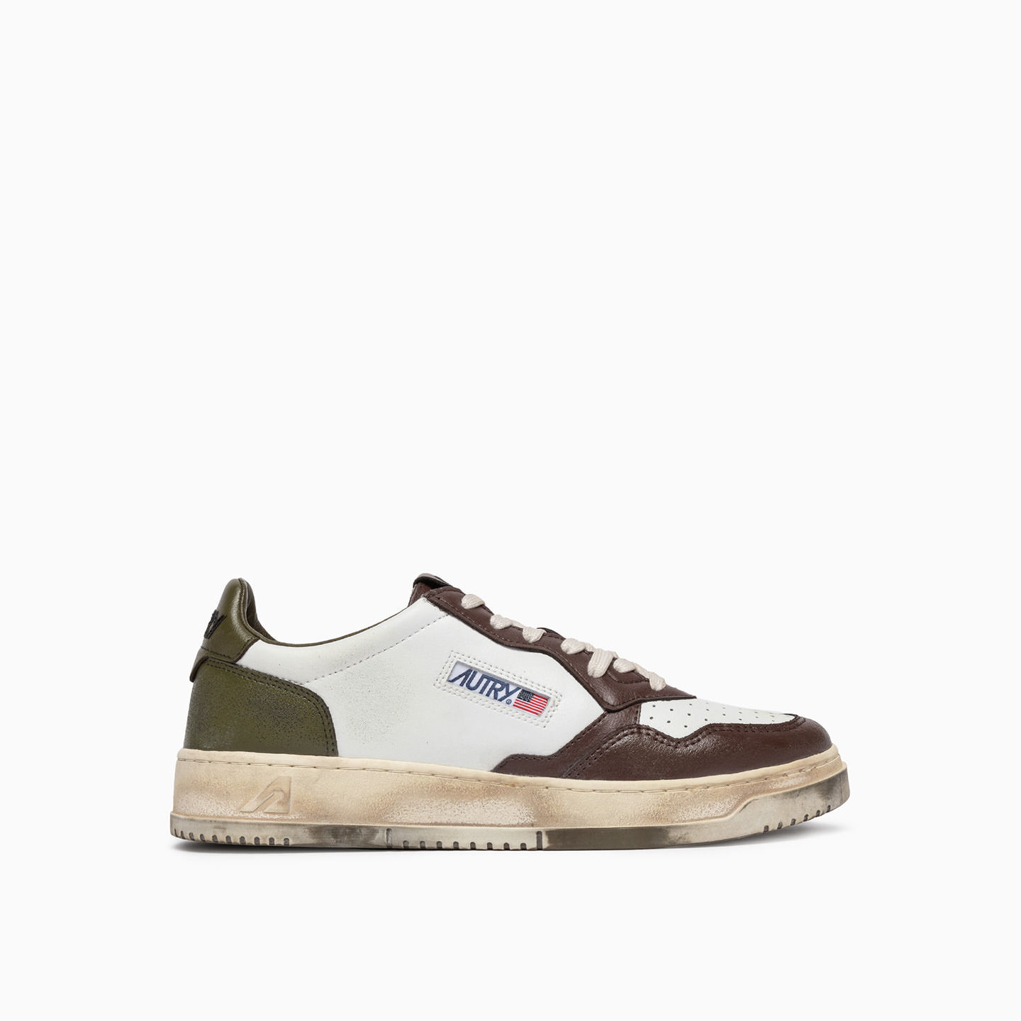 AUTRY AVLM VL03 - LOW MAN LEAT VINTAGE - BROWN MILITARY
