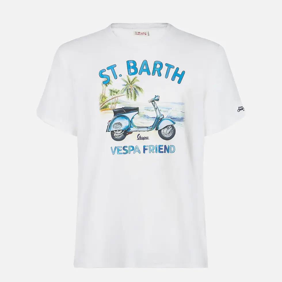 SAINT BARTH TSHM001/05761D t-shirt con stampa St. Barth Vespa Friend | VESPA®