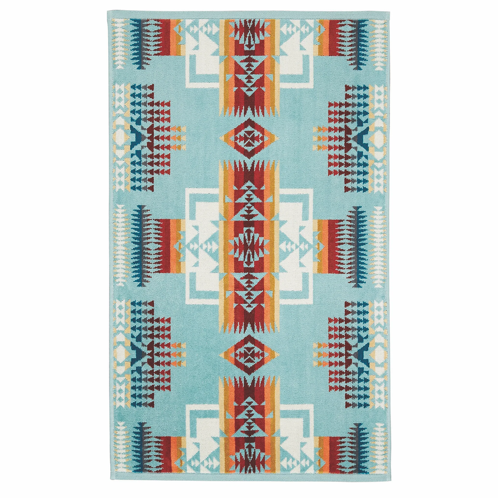 Miniatura: PENDLETON Set 3 pezzi Jacquard Bath Towel - Chief Joseph Aqua