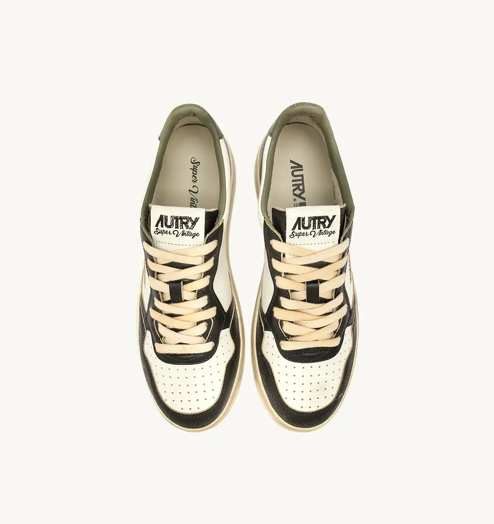 Miniatura: AUTRY AULM-SV46 UOMO SNEAKERS MEDALIST LOW SUPER VINTAGE COLORE BIANCO COVERT GR
