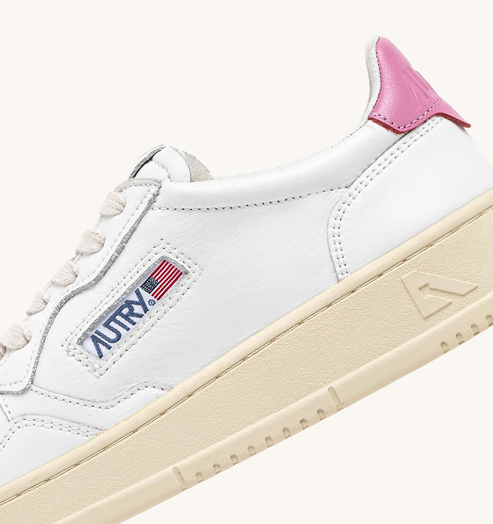 Miniatura: AUTRY  AULW-LL55 DONNA MEDALIST LOW IN PELLE BIANCA MALVA