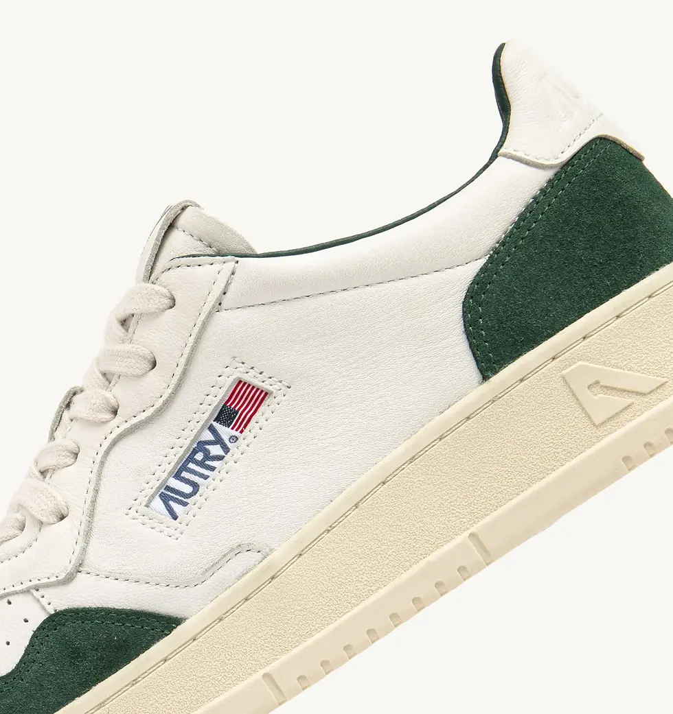 Miniatura: AUTRY AULM-GS42  SNEAKERS MEDALIST LOW IN PELLE BIANCA E SUEDE BOTTLE