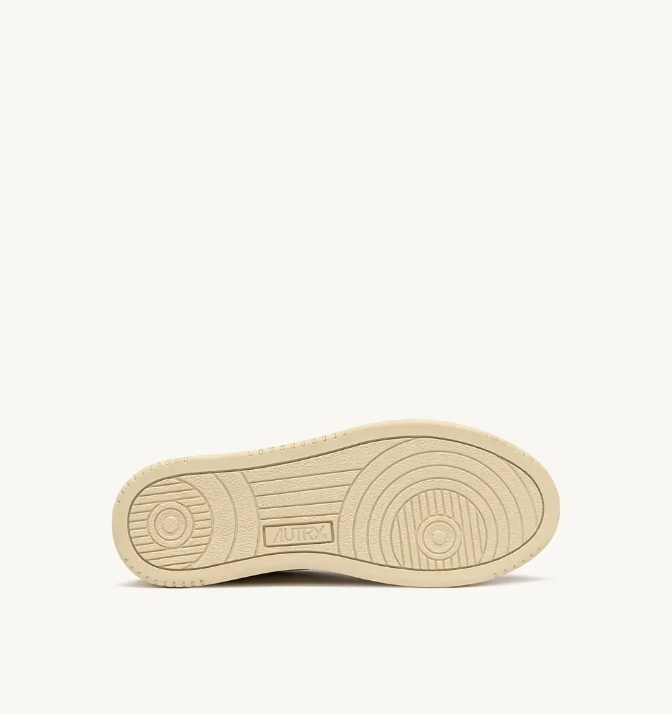 Miniatura: AUTRY AULW-LS02 SNEAKERS MEDALIST LOW IN SUEDE E PELLE BIANCA E BROWN SUGAR
