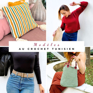 Modèle crochet tunisien gratuit : crochet tunisien patron en français, tuto crochet tunisien