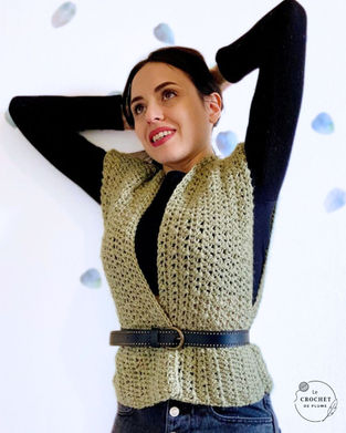 Veste au crochet pour débutant | Modèle Venus