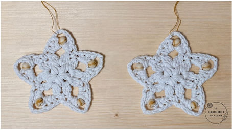 Étoile de Noël au crochet facile : tutoriel gratuit avec explications écrites