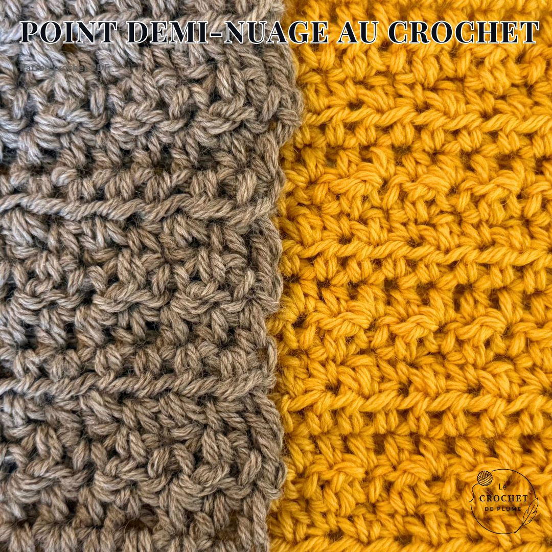 Point demi-nuage au crochet Diagramme | Modèle crochet facile