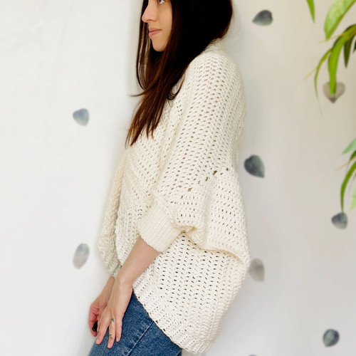 Cardigan Femme Crochet Bohème - Multicouleur, Imprimé Fleuri - Chaud Et Doux Pour Automne/Hiver - Style Vintage Chic