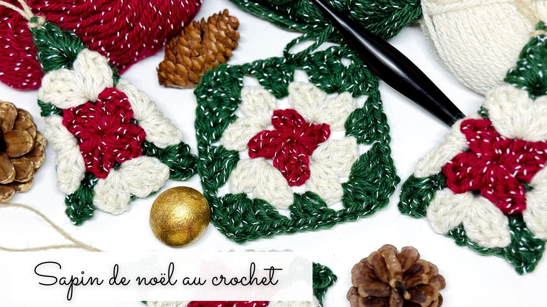 Kit Crochet Débutants Sapin De Noël - Kit Complet Avec Tutoriels Vidéo