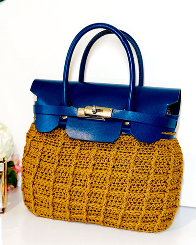 Sac au crochet PDF patron Birkin Tessiland Le crochet de Plume