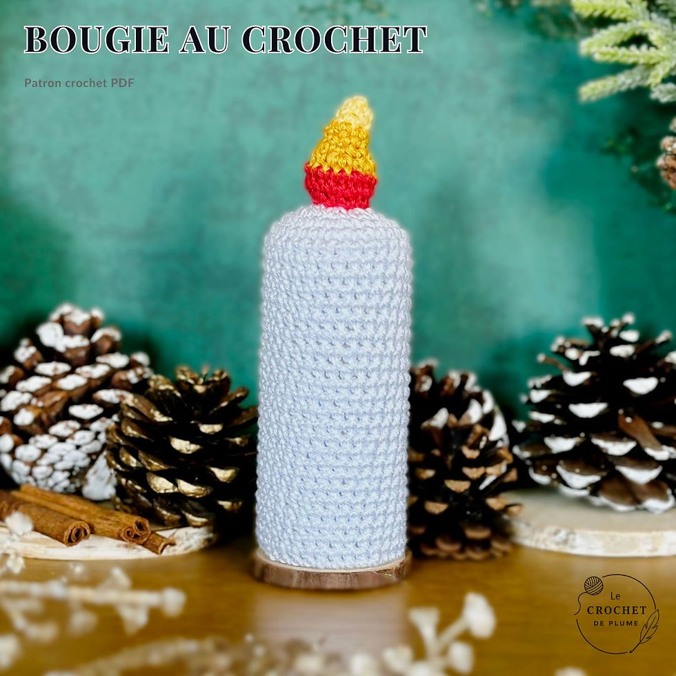 Bougie au crochet | Tutoriel crochet facile | Patron PDF et video