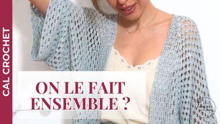 Veste kimono au crochet : participe au CAL pas à pas