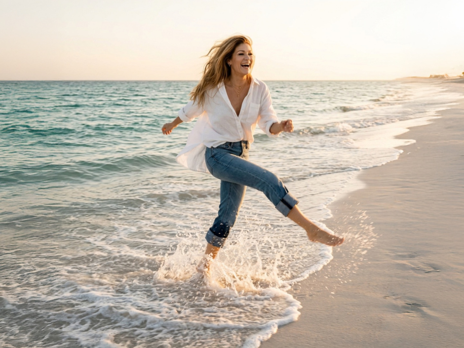 Playing on the Beach at 50 — and Not Caring Who Sees