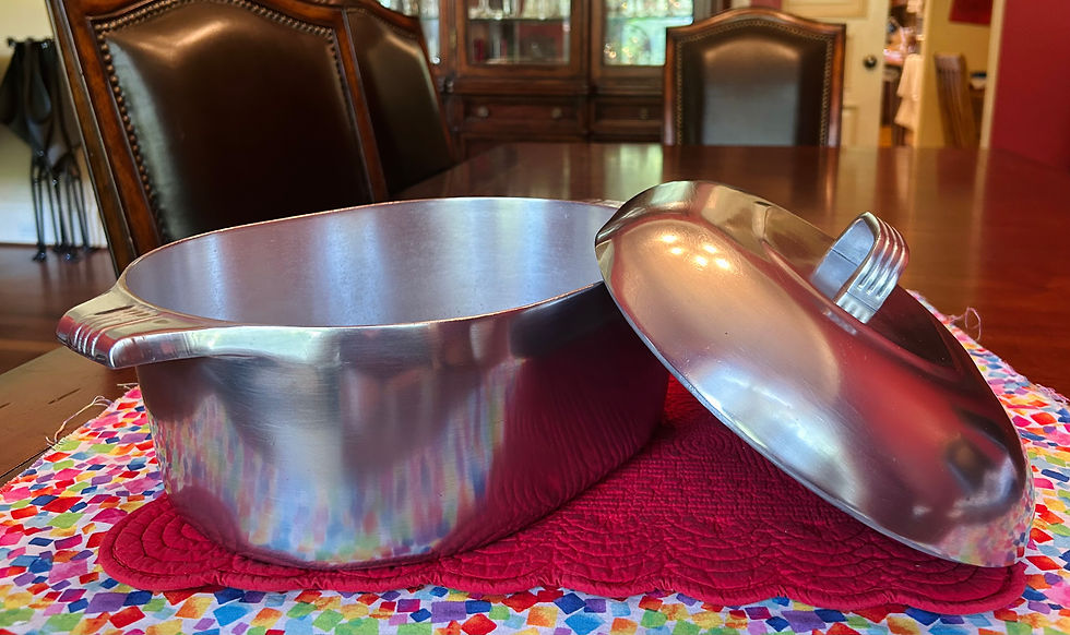 Thumbnail: Vintage Wagner Sidney old script magnalite 8 quart oval roaster #4265 