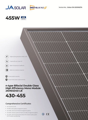 JAM54D41 Bifazial (Glas-Glas) Solarmodule Vom Experten Aus Gütersloh